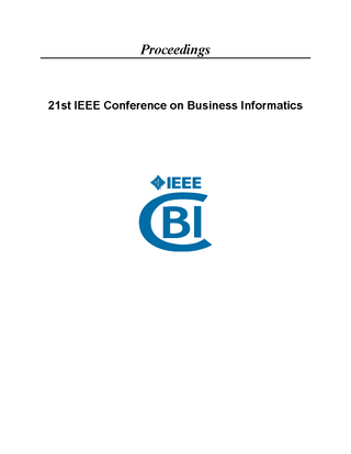 2019 IEEE 21st Conference on Business Informatics (CBI)