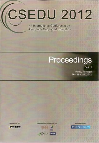 CSEDU 2012 4th International Conference on Computer Supported Education Proceedings