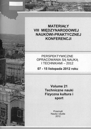 Materiały VIII Międzynarodowej naukowi-praktycznej konferencji «Perspektywiczne opracowania są nauką i technikami - 2012»
