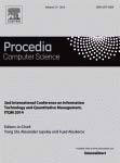 Procedia Computer Science. 2nd International Conference on Information Technology and Quantitative Management, ITQM 2014. National Research University Higher School of Economics (HSE) in Moscow (Russia) on June 3-5, 2014