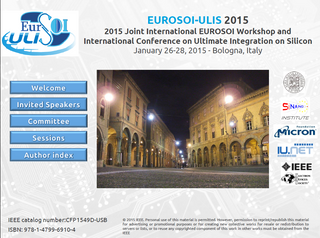 EUROSOI-ULIS2015 2015 Joint International EUROSOI Workshop and International Conference on Ultimate Integration on Silicon January 26-28, 2015 - Bologna, Italy