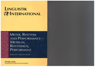 Meter, Rhythm and Performance-Metrum, Rhythmus, Performanz