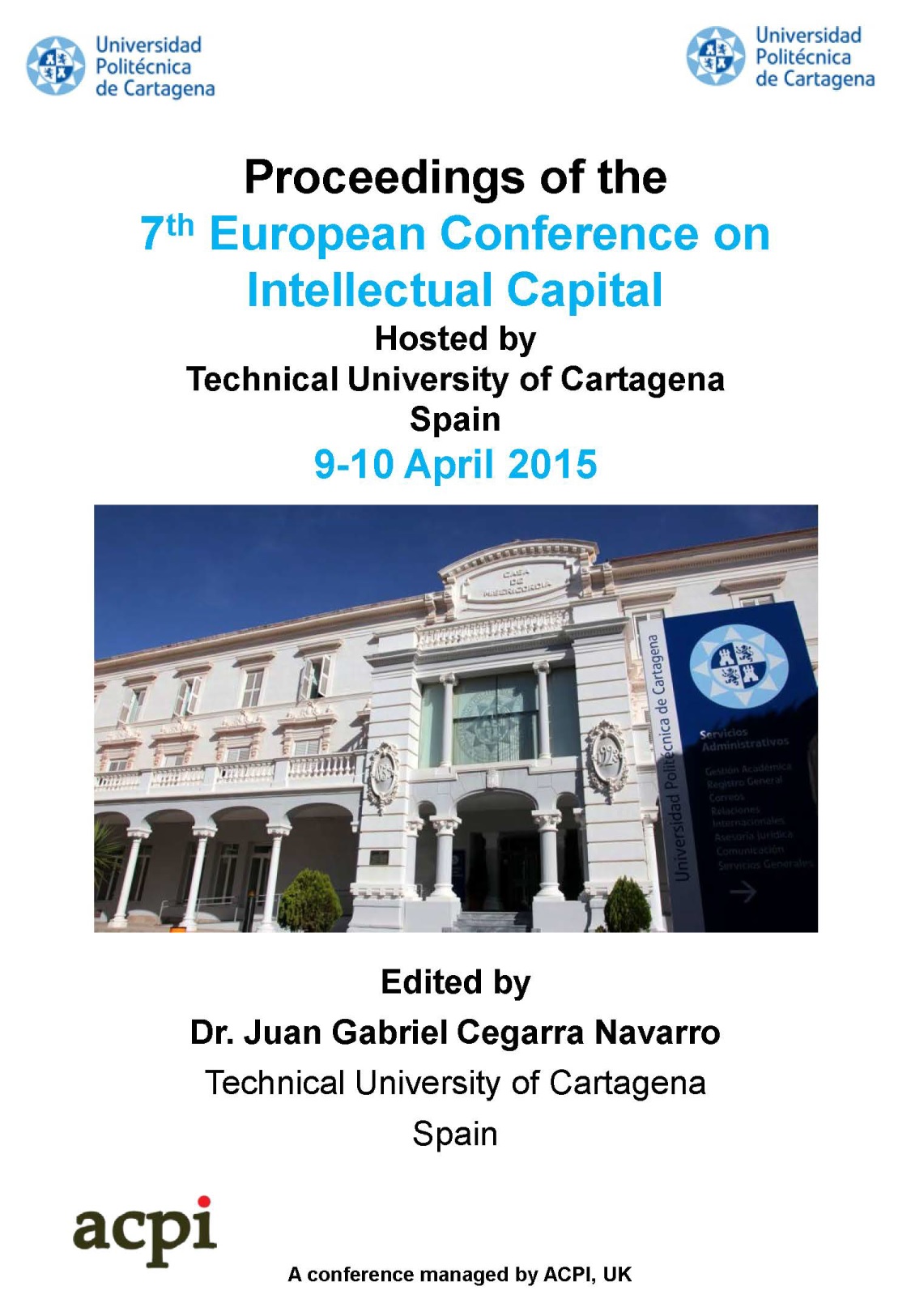 Proceedings of the 7th European Conference on Intellectual Capital ECIC 2015