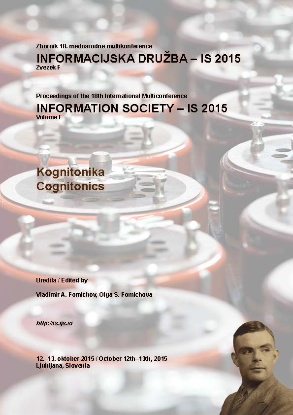 Informacijska druzba - IS 2015. Proceedings of the 18th International Scientific Multiconference, October 12th-13th, 2015, Ljubljana, Slovenia