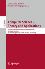 Computer Science – Theory and Applications. 11th International Computer Science Symposium in Russia, CSR 2016, St. Petersburg, Russia, June 9-13, 2016, Proceedings