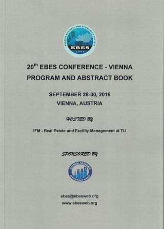 20th EBES Conference - Vienna program and abstract book