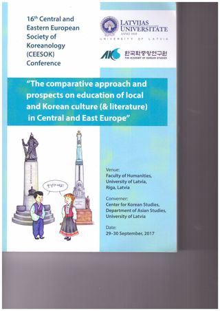 The Comparative Approach and Prospects on Education of Local and Korean Culture (and literature) in Central and East Europe