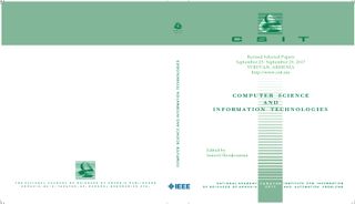 2017 Computer Science and Information Technologies (CSIT). Revised Selected Papers, 20 September – 25 September 2017, Yerevan, Armenia