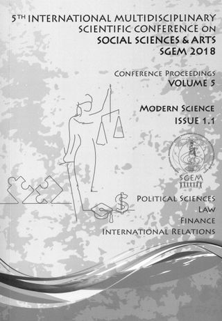 5th International Multidisciplinary Scientific Conference on Social Sciences and Arts SGEM.CONFERENCE PROCEEDINGS.