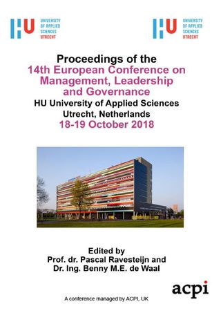 Proceedings of the 14th European Conference on Management, Leadership and Governance– ECMLG 2018, Utrecht, Netherlands, 2018
