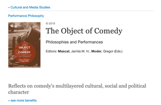 The Object of Comedy. Philosophies and Performances.
