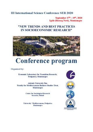 III International Science Conference SER 2020. New Trends and Best Practices in Socioeconomic Research