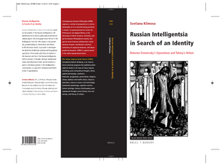 Russian Intelligentsia in Search of an Identity (Between Dostoevsky’s Oppositions and Tolstoy’s Holism)