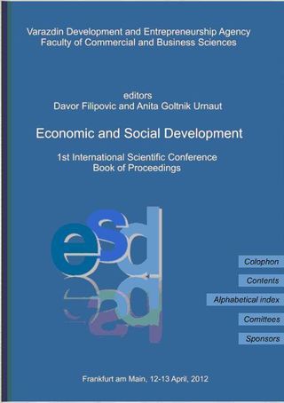 Economic and Social Development: Book of Proceeding of the 1st International Scientific Conference, 12-13 Фзкшд 2012, Frankfurt am Main, Germany