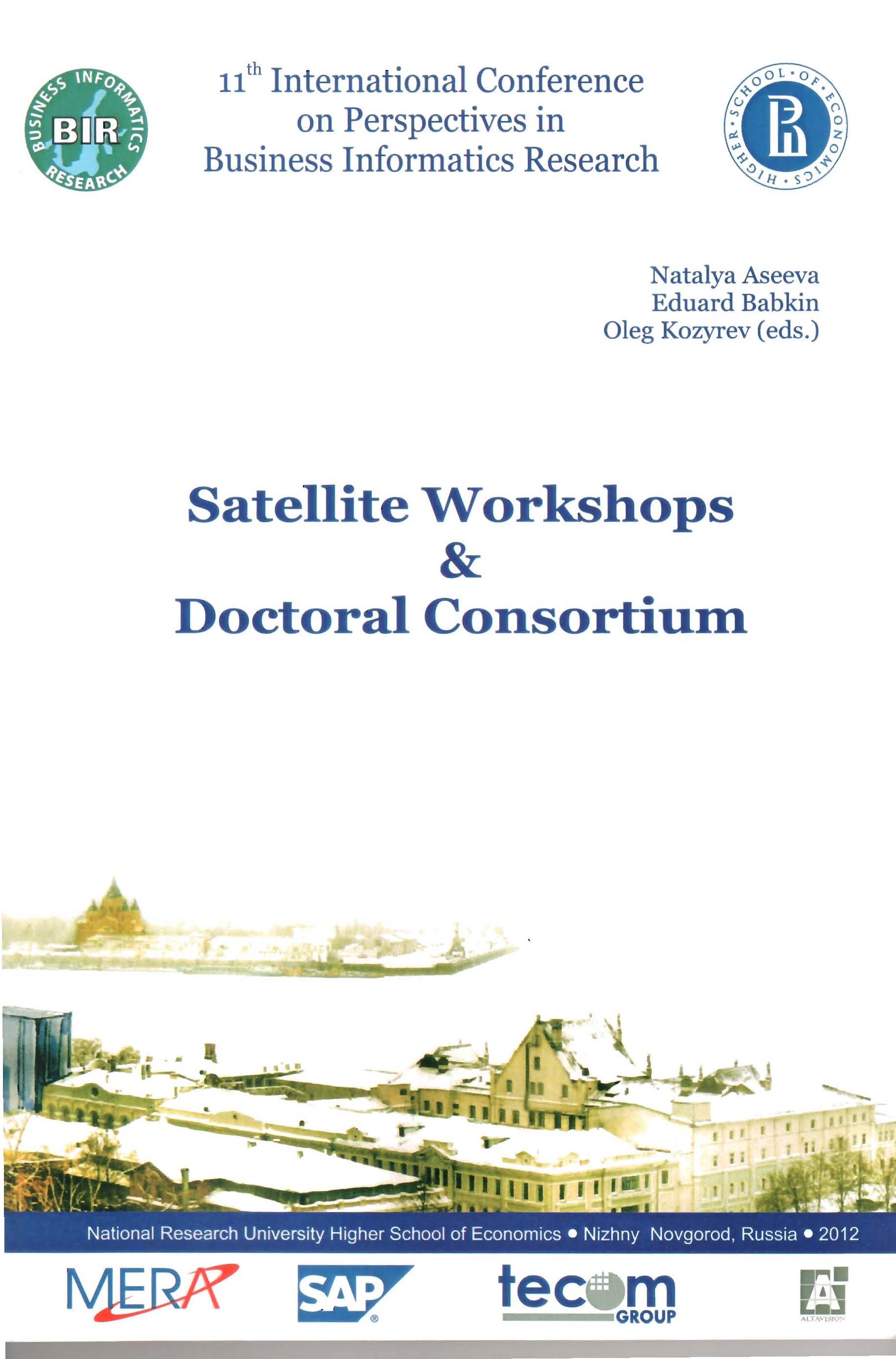 Satellite Workshops & Doctoral Consortium