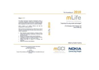 Proceedings of mLife 2010 Conference