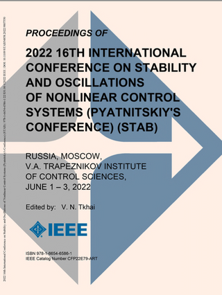 16th International Conference on Stability and Oscillations of Nonlinear Control Systems (Pyatnitskiy's Conference) (STAB)