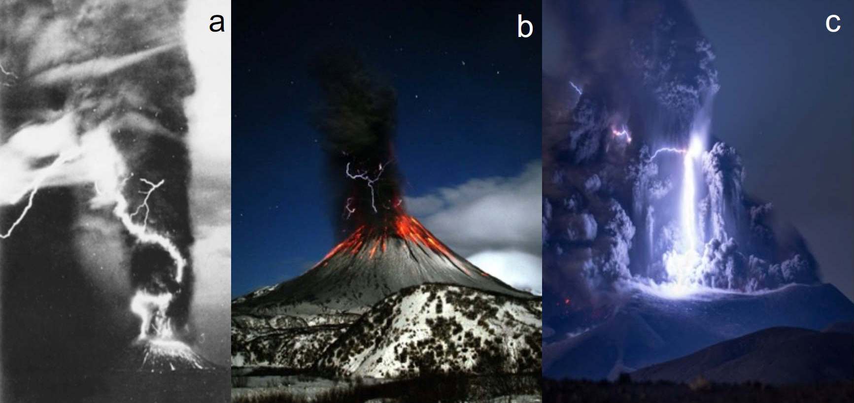 Молния в вулканических извержениях на Камчатке